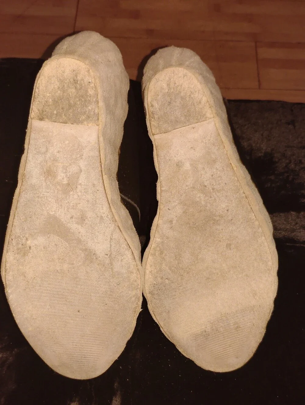 Elly Clay black Leather And Ultrasuede Platform Wedges Sz 10